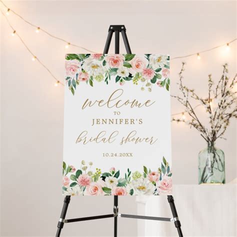 Zazzle bridal shower welcome sign - Step 1: Go to custom wedding signs. Step 2: Select a blank foam core poster, banner, canvas or any other template. Step 3: On the product page, choose a desired size, shape, material. These options may vary from one product type to the next.
